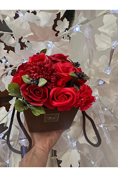 AW Gifts Soap Flower Bouquet - Red Rose and Carnations