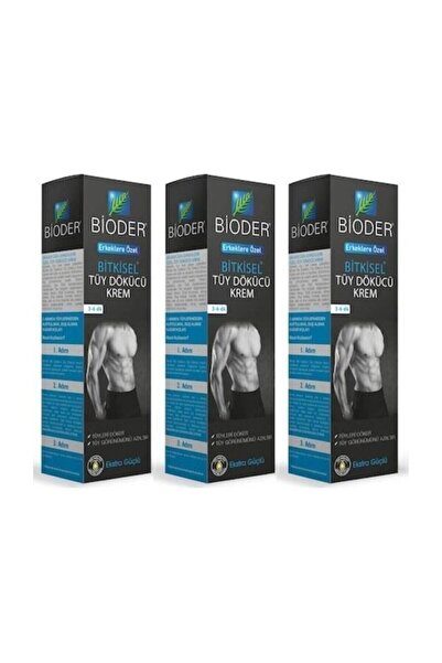 Bioder Erkeklere Özel Tüy Dökücü Krem 3 x 100 ml
