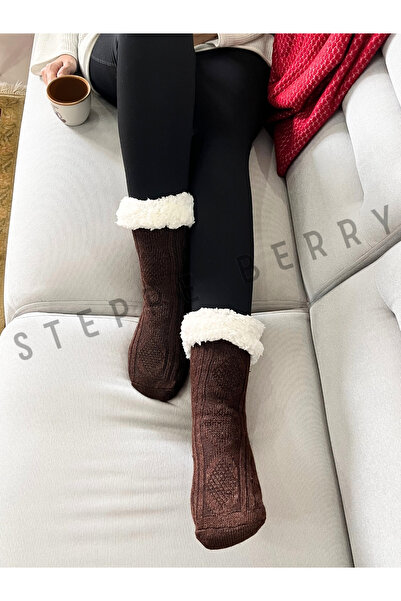 STEPPE BERRY Winter Plush Home Socks