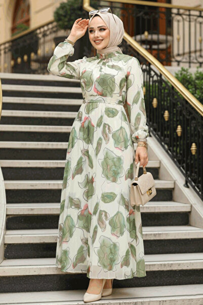 N.S NEVA STYLE Rochie Hijab cu model kaki 344601HK