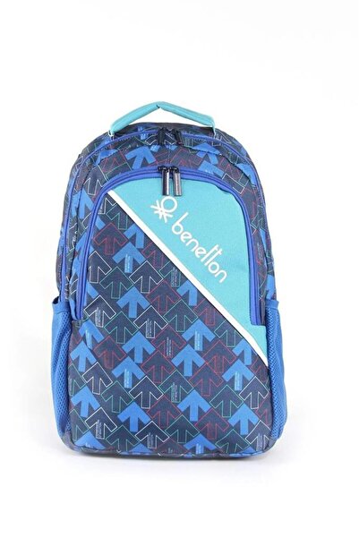 United Colors of Benetton .حقيبة المدرسة الابتدائية ذات المقصورة المزدوجة 03725