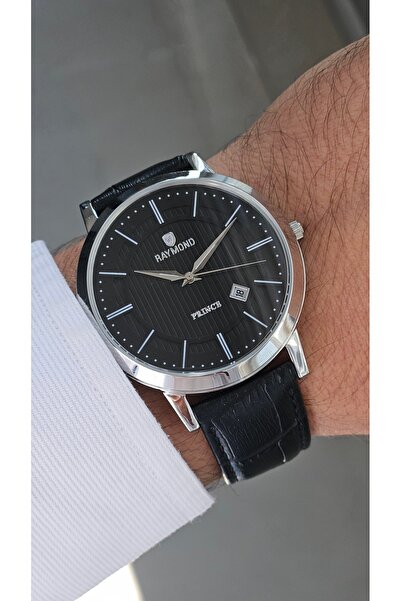 Raymond Rym-4735 Quartz Classic Men's Watch - 2 Years Warranty Silver-Black