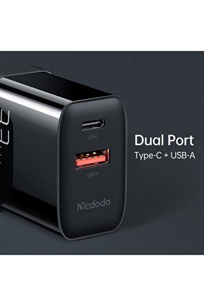 Mcdodo شاحن سريع 33 وات بمنفذين (USB-C PD + USB-A) قابس المملكة المتحدة