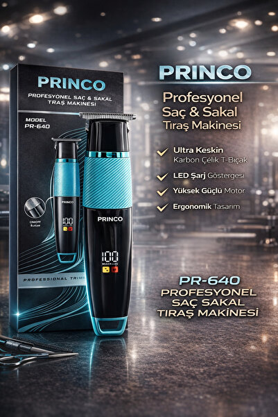 Princo ŞARJLI MAVİ SAÇ SAKAL TIRAŞ MAKİNASI PR-640