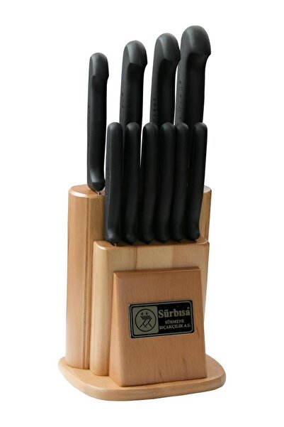 Sürbisa 11 Parça Naturel Ahşap Saplı Bıçak Seti 61501