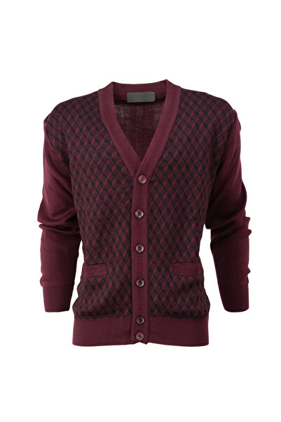 Oppland سترة شتوية للرجال بجيوب ورقبة على شكل حرف V وأزرار وقصة كاملة من الصو...