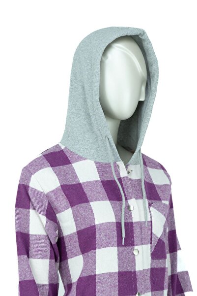 Oppland Жіноча сорочка з капелюхом, довгими рукавами, кишенями, ґудзиками спе...