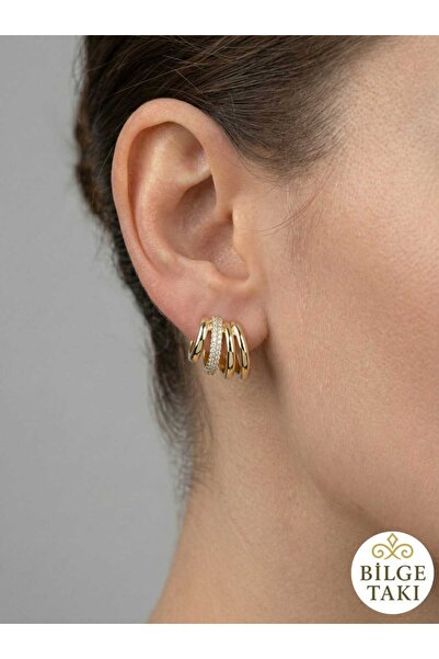 Bilge Takı Vip Zircon Stone Xuping Steel Earrings, Multiple Looks, Does Not T...