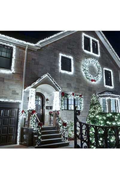 OEM Instalație luminoasă LED + brichetă pentru torturi de sărbători, 8 efecte luminoase, alb rece, 50 m