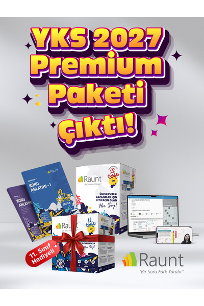 Raunt YKS 2027 Eşit Ağırlık Erken Başlangıç Paketi (11. Sınıf - Mezun) | 2 Yıl Takip, Koçluk ve Kamp Dahil