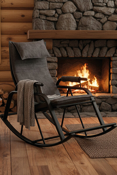 SAFDERUN LIVE SALLANIR SANDALYE Minderli Baba Koltuğu, Metal Tv Koltuğu, Dinl...