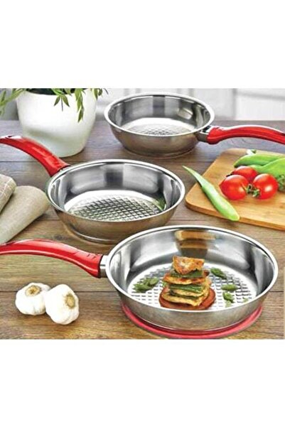 gülsan Jasmin Çelik Tava Seti 3 Parça 16cm 18cm 20cm