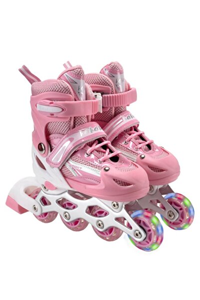 EksikSepeti Pembe Silikon Tekerli Ayarlanabilir Işıklı Paten S 31-34 8231