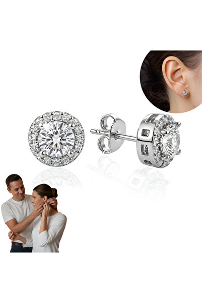 Sentivo Cercei Argint 925 Premium, placat cu Rodiu, Pietre din zirconiu, bijuterii hipoalergenici