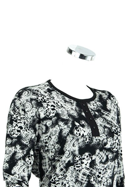 Oppland المرأة شجرة الطائرة منقوشة طاقم الرقبة واسعة تناسب ليكرا فسكوزي نسيج ...