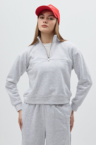 Rays 3110A Front Zipper Detail Sweat Gray