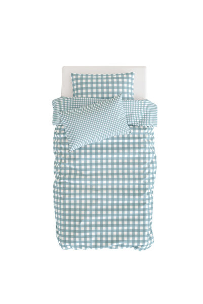 itsybitsy Gingham Blue Duvet Cover Set, Multicolor, 140X200 cm