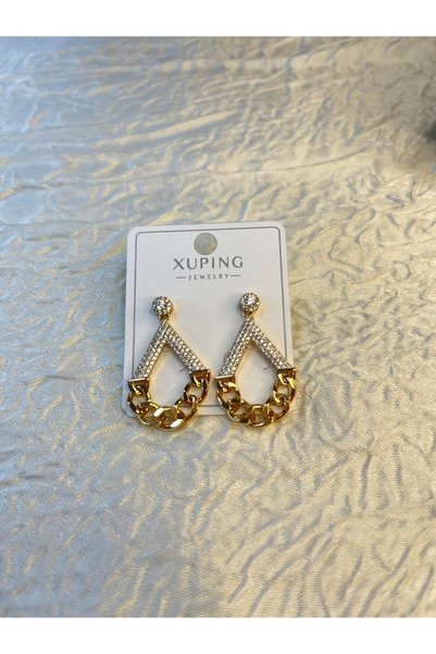 Silay Xuping مثلث الزركون حجر استرخى الأقراط الصلب