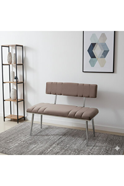 ÖZCAN METAL Metal Ayaklı Metal Kasalı Sırtlı Krom Mutfak Salon Antre Yatak Od...