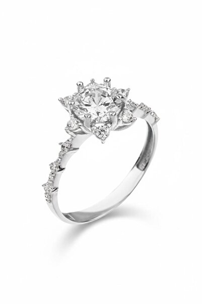 Çgk Çiğdem Gürel Kuyumculuk 8 Ayar Altın Lotus Çiçeği Tektaş Yüzük – Kadın, I...