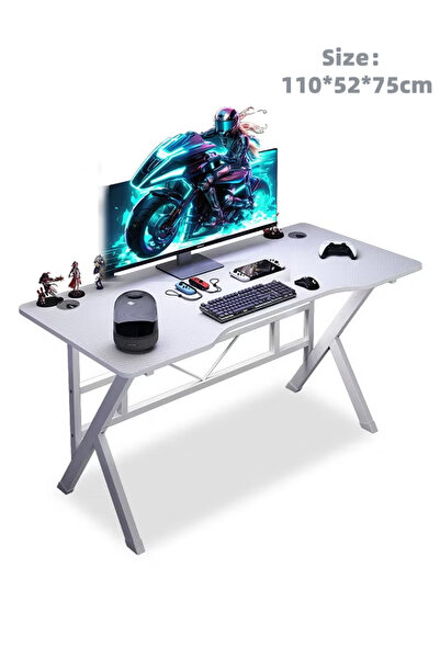 Bojasmiial Gaming Table,Small Gaming Desk,Ergonomic PC Computer Desk with Carbon Fibre Surface,110*52*75cm
