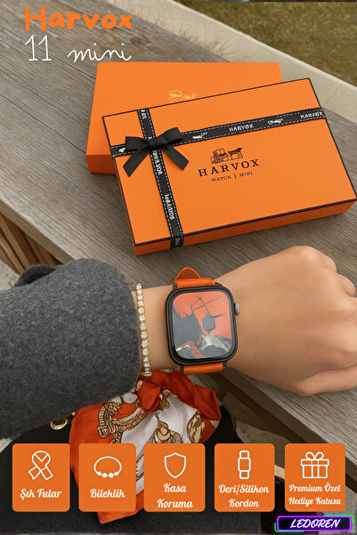 L'eDoren Harvox Watch 11 Mini Kadınlara Özel Premium Hediye Paketli Akıllı Sa...