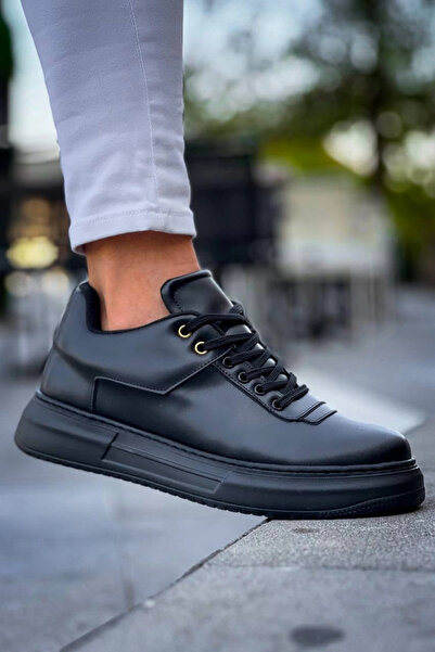 Zerenyus ZRN-X20 Pantofi casual pentru bărbați, cu talpă înaltă, negru