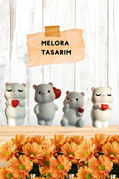 melora Minik Ayıcıklar Set Masa Süsü Hediyelik Dekoratif Biblo Teraryum obje ...