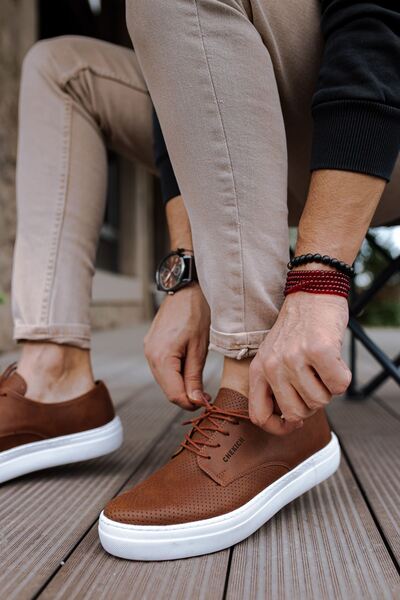 Zerenyus حذاء رجالي كاجوال يومي من ريكسو بريميوم باللون البني