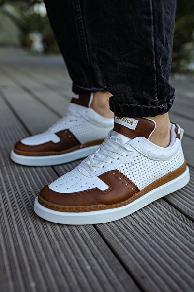 Zerenyus Ανδρικά αθλητικά παπούτσια Hercules Daily Lace-up Tan White