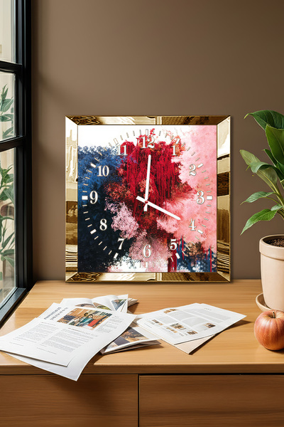 Zevahir Mobilya Dekorasyon Ceas de perete decorativ din MDF cu tematică abstr...