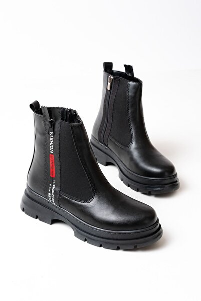 Zerenyus حذاء نسائي يومي ZRİN-086 أسود فاخر بسحاب مع إكسسوارات أنيقة