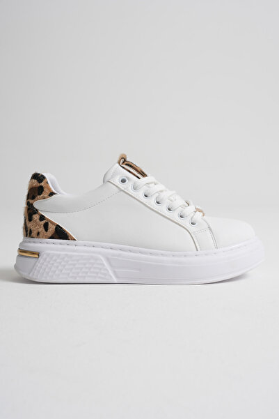 Zerenyus Tenis de damă Vega Premium, alb, cu detalii leopard