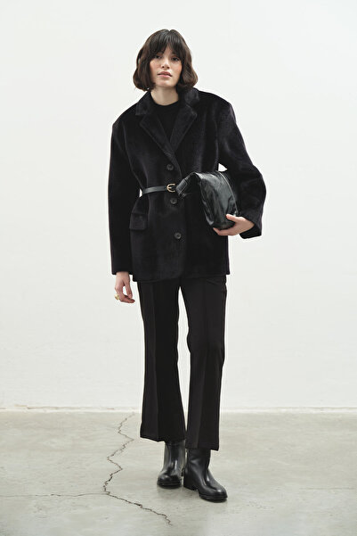 Hooopstore Premium Wool Textured Black Blazer Jacket