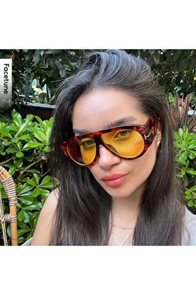 BluePepper Toms V5 |   Sunglasses Drop Model Leopard Frame Orange Glass Color...