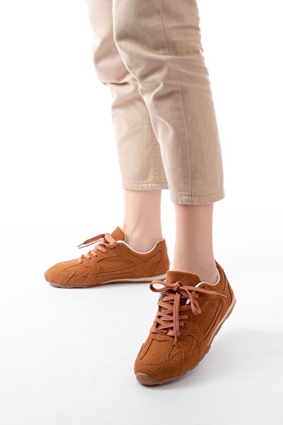 Zerenyus Zri̇nrs-01 Premium Tan Suede Thin Sole Casual Sneaker