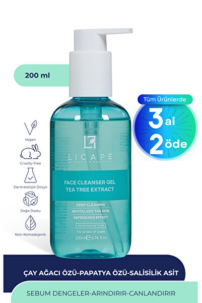 Licape Çay Ağacı Özlü Yüz Temizleme Jeli 200 ml