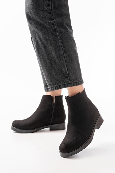 Zerenyus ZRİN165-204 Premium Μαύρες Γυναικείες Μπότες με φερμουάρ από καστόρι