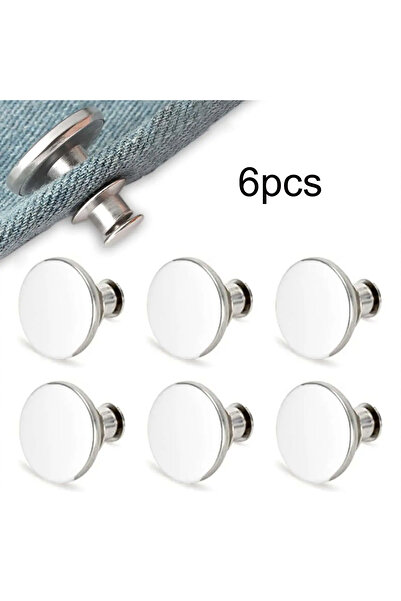 Choice 6 قطع/12 قطعة - دبابيس أزرار للجينز الفضفاض، بدون خياطة، بديل فوري، زر...