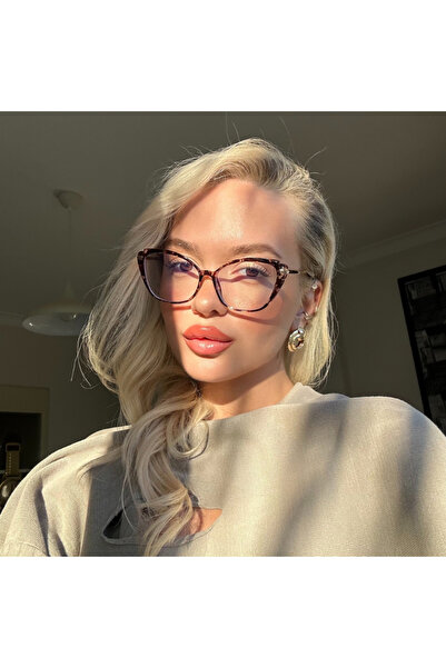 BluePepper Lunera Zebra Cateye Model Blue Light Filtering Screen Eyeglasses 5...