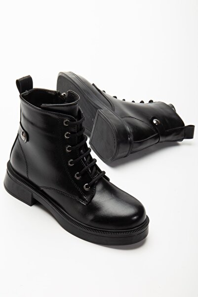 Zerenyus حذاء نسائي يومي ZRİN-2003 فاخر أسود اللون من الجلد المجعد اللامع مع ...