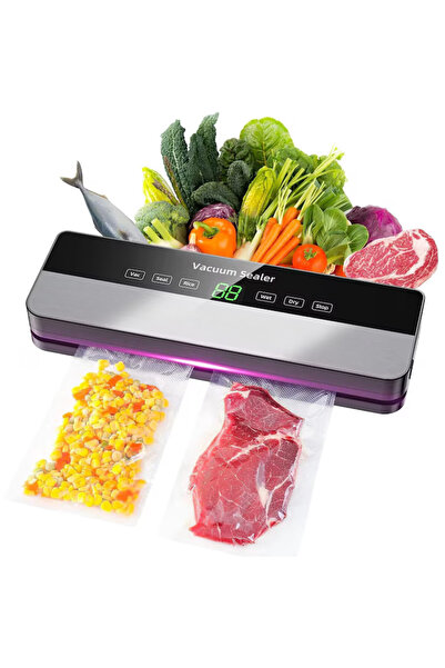 OEM Aparat profesional de etanșare în vid a alimentelor, 10 pungi incluse, design modern, gri