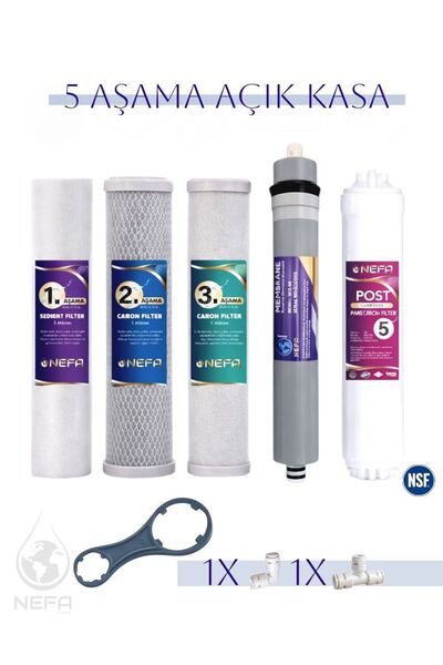 Nefa Açık Kasa Su Arıtma ve İhlas Aura Cebilion -Compact Model- Uyumlu 5'Li F...