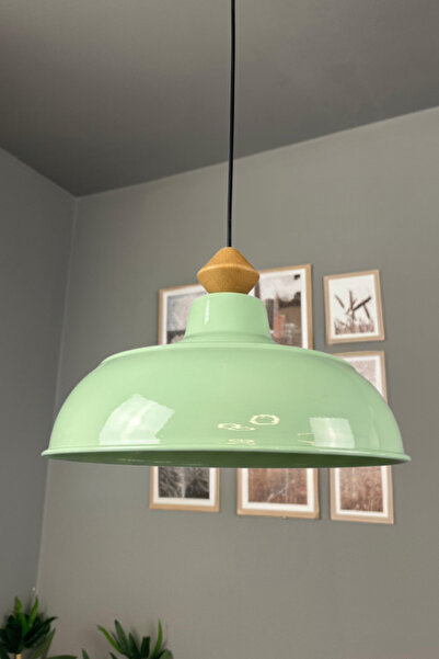 Bamyum Veluna Mint Tekli Küçük Q Başlık Avize Retro Sarkıt Ofis Showroom Salon Mutfak Avizeleri