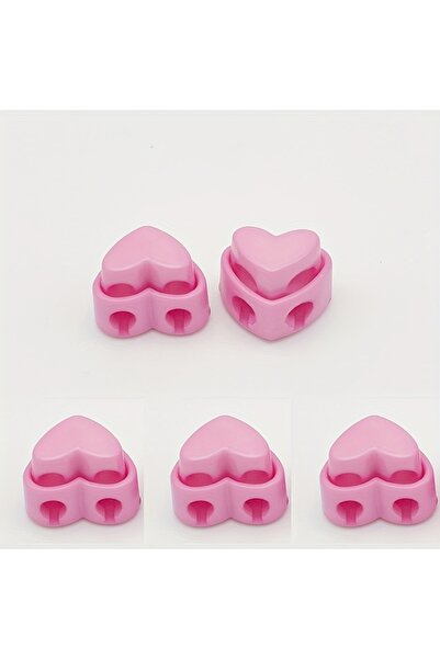 Choice مجموعة من 5 قطع من سدادات الإبر الملونة على شكل قلب، باللونين الوردي و...