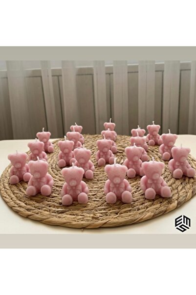 semumline Pembe Mini Ayıcık Mum – 25 Adet | Bebek Mevlüt, Doğum Günü & Nişan ...