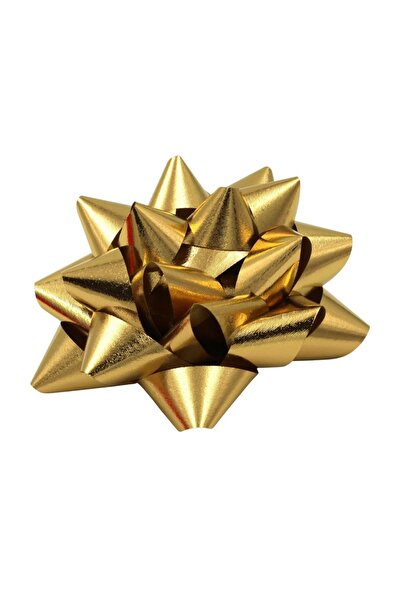 BRIZZOLARI Set of 10 self-adhesive stars, 9 cm, Brizzolari, metallic gold color