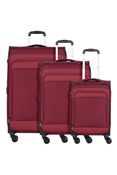 D&N Travel Line 9504 4 Rollen Kofferset 3-teilig mit Dehnfalte