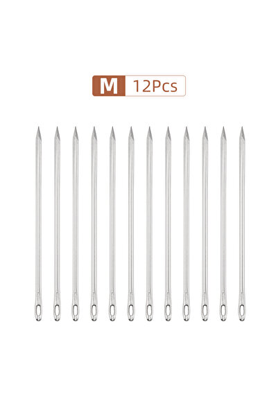 Choice مجموعة إبر خياطة جلدية كبيرة العين - 12 قطعة، إبر جلدية يدوية الصنع عل...