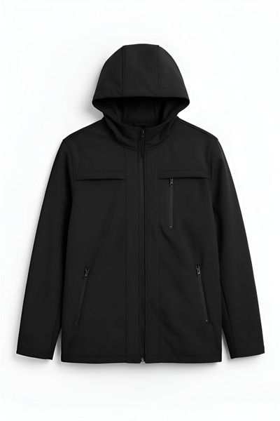 CIVILTIPOLO Palton negru pentru bărbați Gore-tex Softshell, 100% rezistent la apă și vânt, cu blană în interior și buzunar interior cu fermoar
